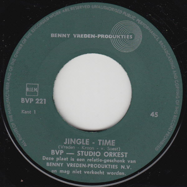 BVP Studio Orkest : Jingle Time (7", Promo)