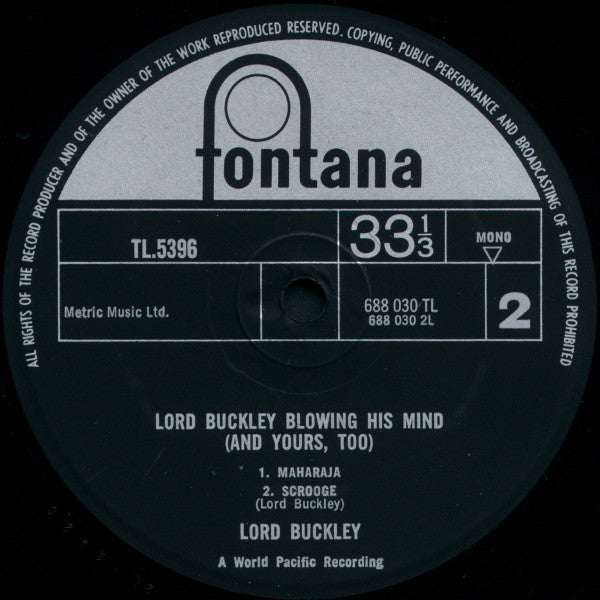Lord Buckley : Blowing His Mind (And Yours Too) (LP, Mono)