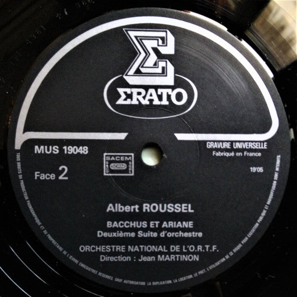 Albert Roussel, Orchestre National De L'Ortf, Jean Martinon : Bacchus Et Ariane (LP, RE)