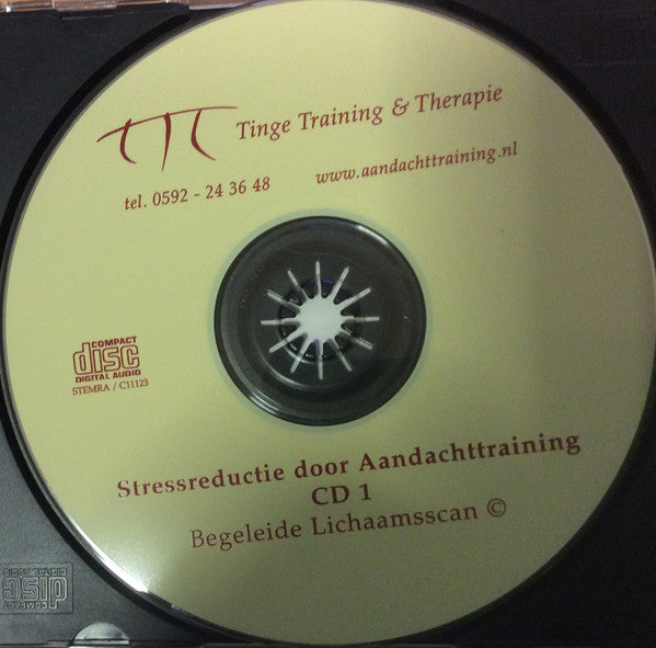 Unknown Artist : Tinge Training & Therapie - Stressreductie Door Aandachtstraining (4xCD, Album)