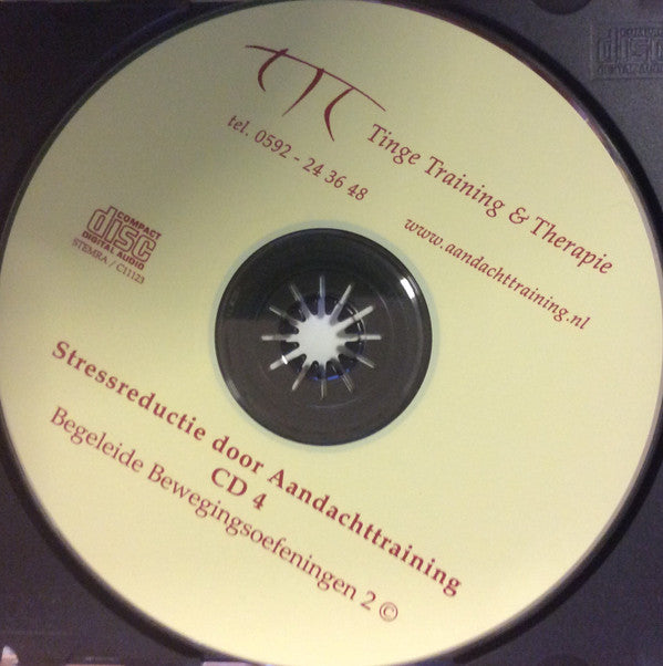 Unknown Artist : Tinge Training & Therapie - Stressreductie Door Aandachtstraining (4xCD, Album)