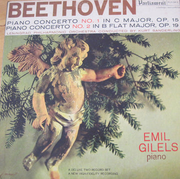 Ludwig van Beethoven, Leningrad Philharmonic Orchestra, Kurt Sanderling, Emil Gilels : Piano Concerto No. 1 In C Major, Op. 15, Piano Concerto No. 2 In B Flat Major, Op. 19 (2xLP, Album, Mono)