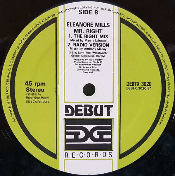 Eleanore Mills : Mr. Right (12")