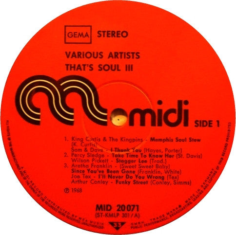 Various : That's Soul 3 (LP, Comp, RE)