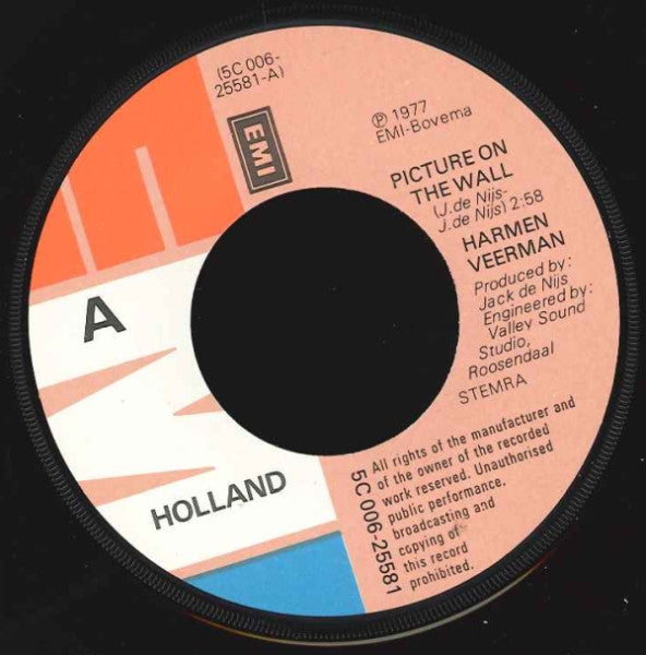 Harmen Veerman : Picture On The Wall (7", Single)