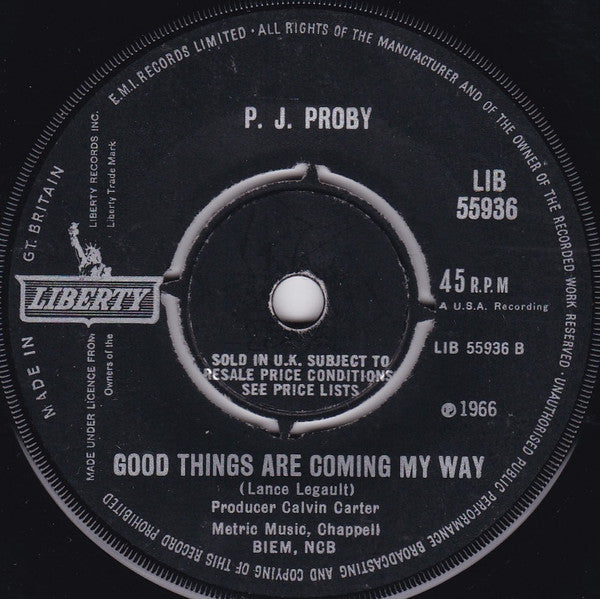 P.J. Proby : Niki Hoeky  (7", Single, 4 P)