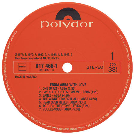 ABBA : From ABBA With Love (LP, Comp)
