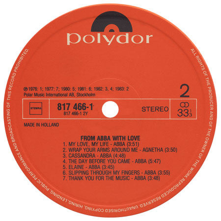 ABBA : From ABBA With Love (LP, Comp)