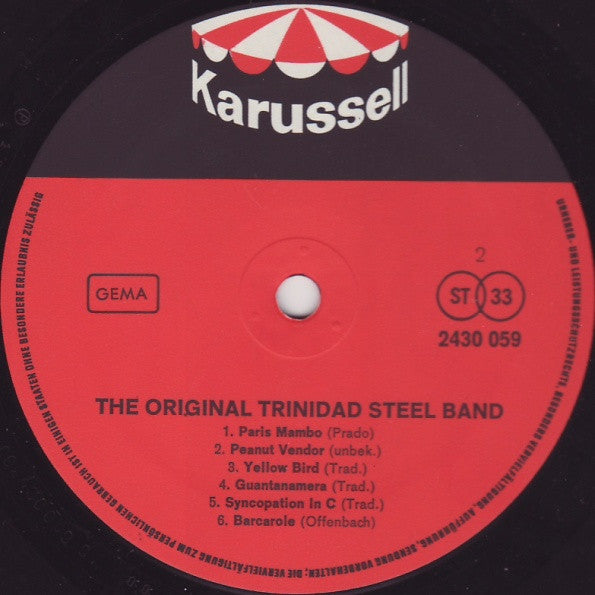 The Original Trinidad Steel Band : The Original Trinidad Steel Band (LP, Album, RE)