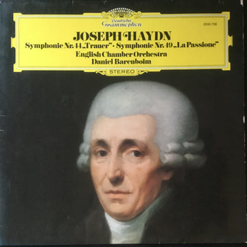 Joseph Haydn - English Chamber Orchestra, Daniel Barenboim : Symphonie Nr. 44 „Trauer” • Symphonie Nr. 49 „La Passione” (LP)