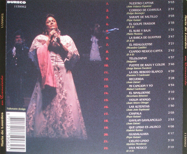 Maria De Lourdes : En Concierto (CD, Album)