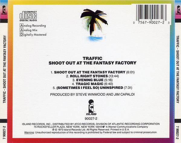 Traffic : Shoot Out At The Fantasy Factory (CD, Album, RE)