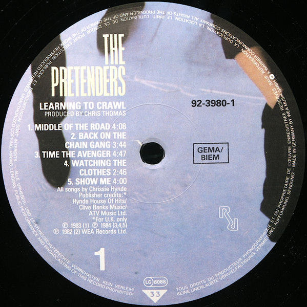 The Pretenders : Learning To Crawl (LP, Album)
