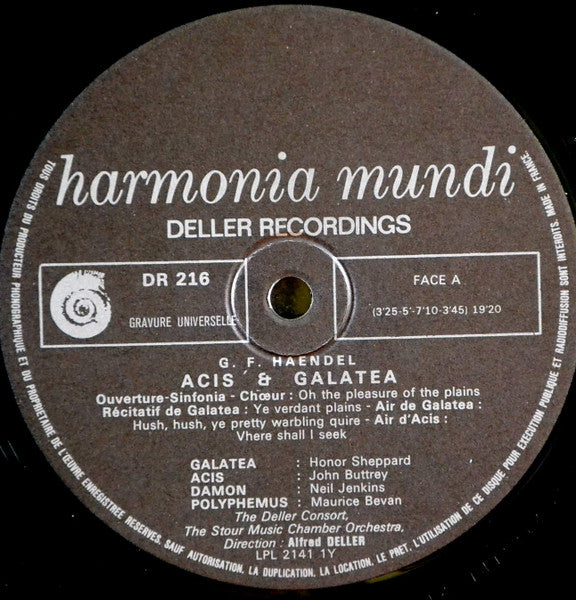 Haendel*, Deller Consort : Acis & Galatea (2xLP + Box)