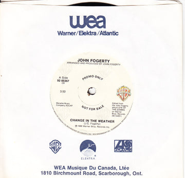 John Fogerty : Change In The Weather (7", Single, Promo)