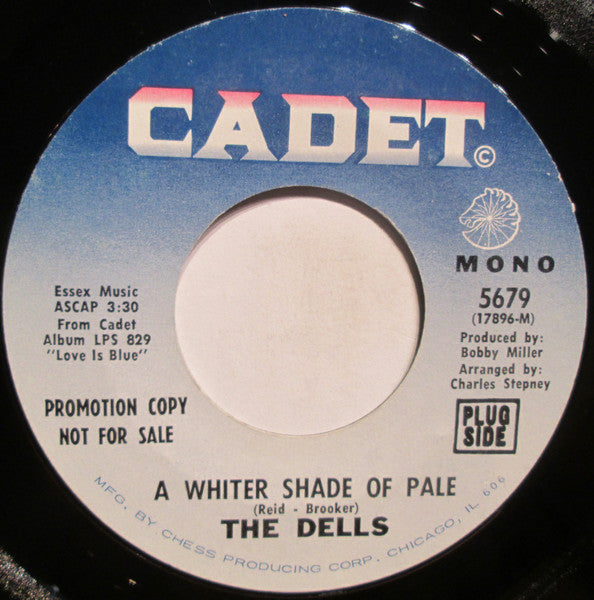 The Dells : A Whiter Shade Of Pale / The Glory Of Love (7", Mono, Promo)
