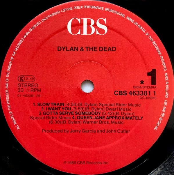 Bob Dylan & The Grateful Dead : Dylan & The Dead (LP, Album)