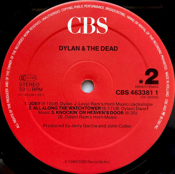 Bob Dylan & The Grateful Dead : Dylan & The Dead (LP, Album)