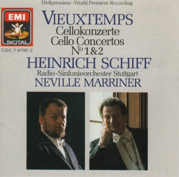 Henri Vieuxtemps, Heinrich Schiff, Sir Neville Marriner, Radio-Sinfonieorchester Stuttgart : Cellokonzerte No. 1 & 2 (CD)