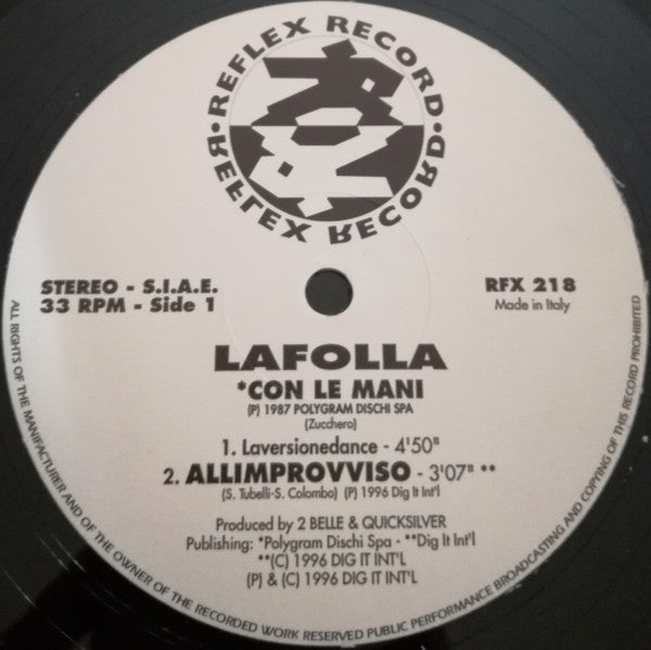 Lafolla* : Con Le Mani (12")