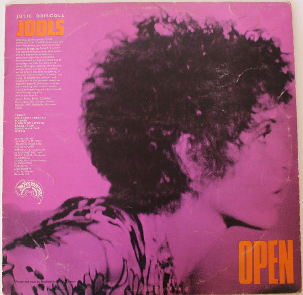 Julie Driscoll, Brian Auger & The Trinity : Open (LP, Album, Mono)