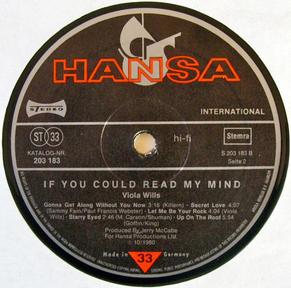 Viola Wills : If You Could Read My Mind (LP, Album)