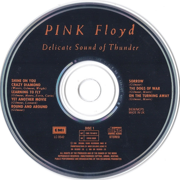 Pink Floyd : Delicate Sound Of Thunder (2xCD, Album, RE, EMI)