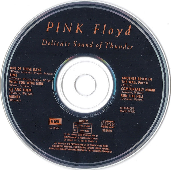 Pink Floyd : Delicate Sound Of Thunder (2xCD, Album, RE, EMI)