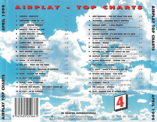 Various : Airplay Top Charts 4 1999 - April 1999 (2xCD, Comp, Unofficial)