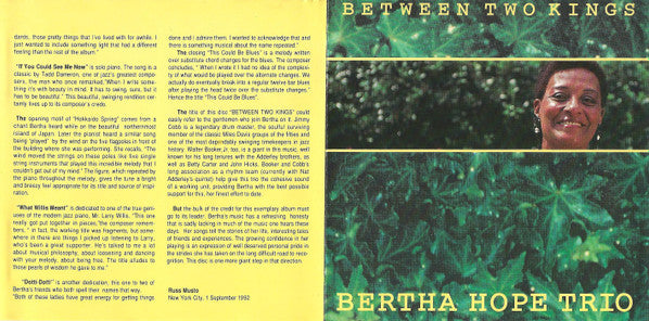 Bertha Hope Trio : Between Two Kings (CD, Album)