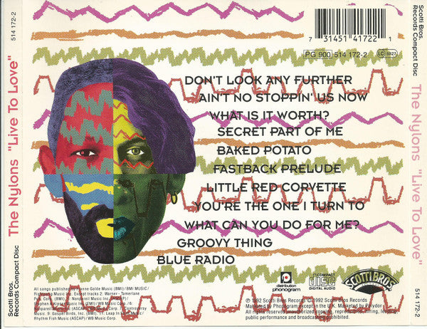 The Nylons : Live To Love (CD, Album)