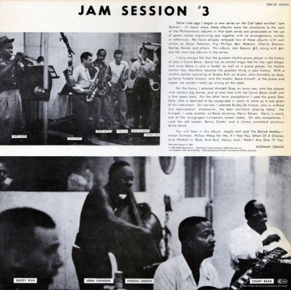 Various : Norman Granz' Jam Session #3 (LP, Album, Mono, RE)