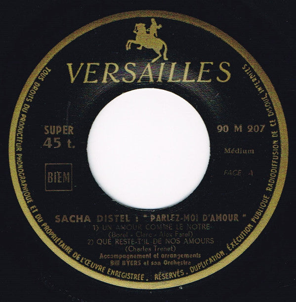 Sacha Distel : Parlez Moi D'amour (7", EP)