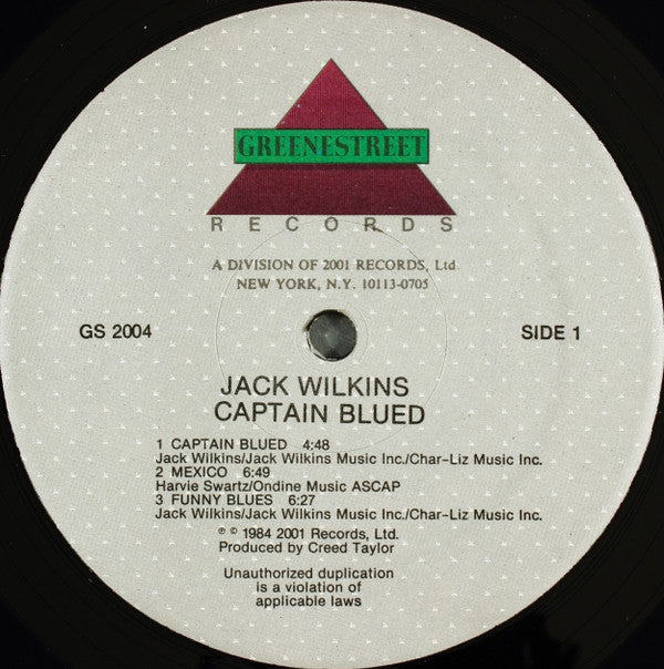 Jack Wilkins : Captain Blued (LP, Album)