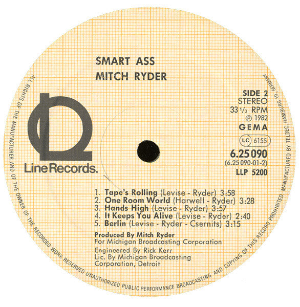 Mitch Ryder : Smart Ass (LP, Album)