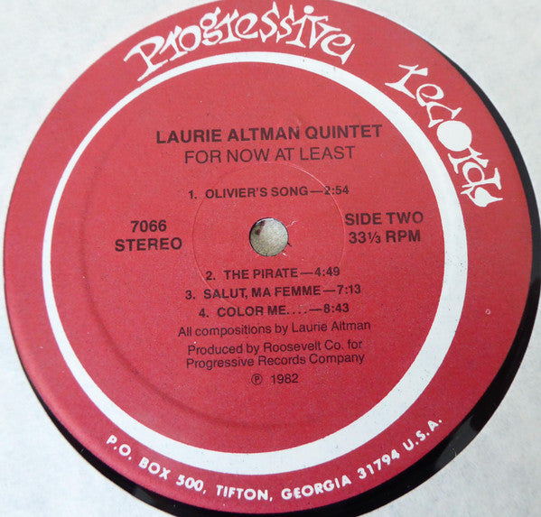 Laurie Altman Quintet : For Now At Least (LP, Album)