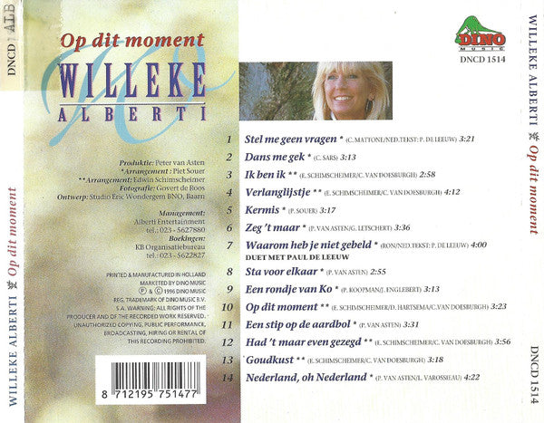 Willeke Alberti : Op Dit Moment (CD, Album)