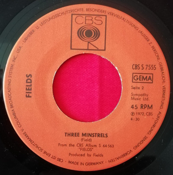 Fields (3) : A Friend Of Mine (7", Single, Promo)
