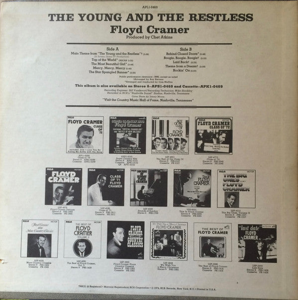 Floyd Cramer : The Young And The Restless (LP, Album)