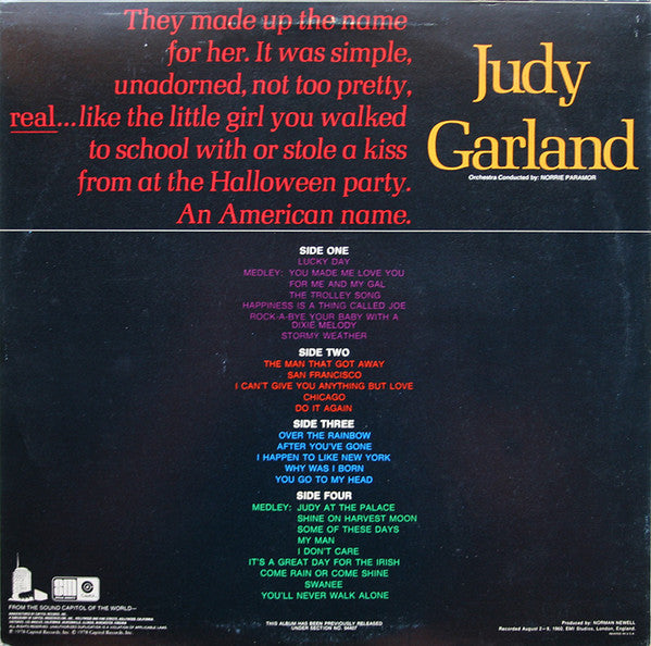 Judy Garland : Judy In London (2xLP, Comp, RE)