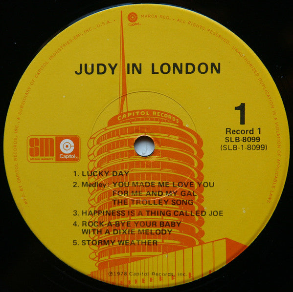 Judy Garland : Judy In London (2xLP, Comp, RE)
