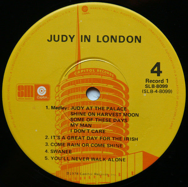 Judy Garland : Judy In London (2xLP, Comp, RE)
