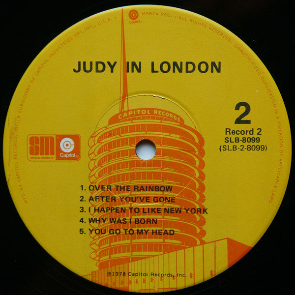 Judy Garland : Judy In London (2xLP, Comp, RE)