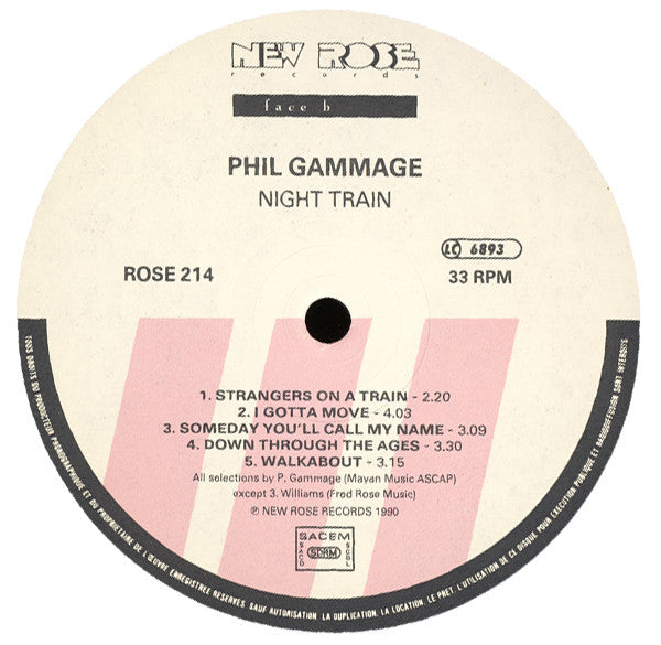 Phillip Gammage : Night Train (LP, Album)