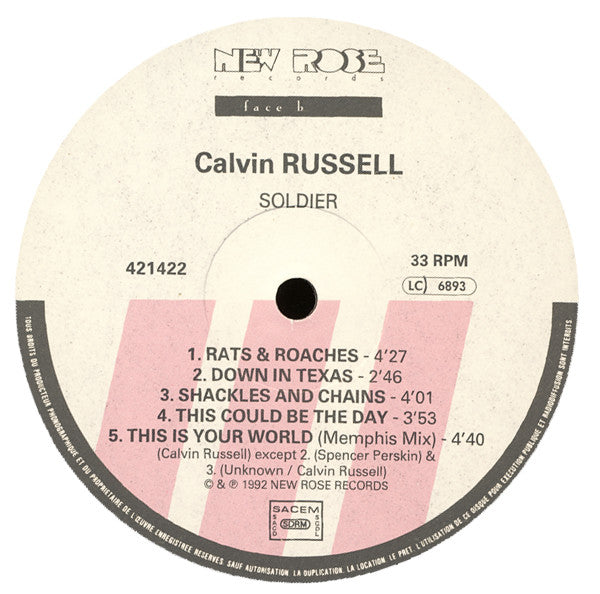 Calvin Russell : Soldier (LP, Album)