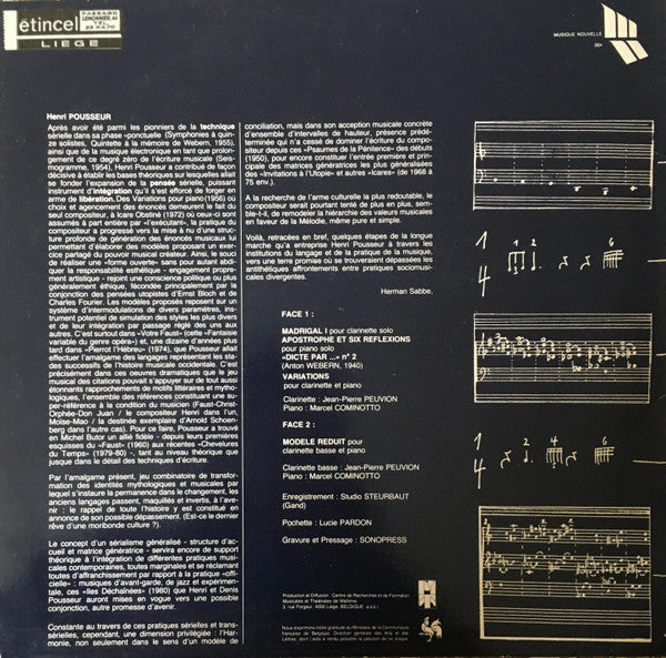 Henri Pousseur : Henri Pousseur (LP, Album)
