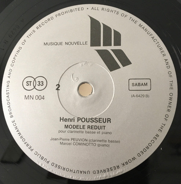 Henri Pousseur : Henri Pousseur (LP, Album)