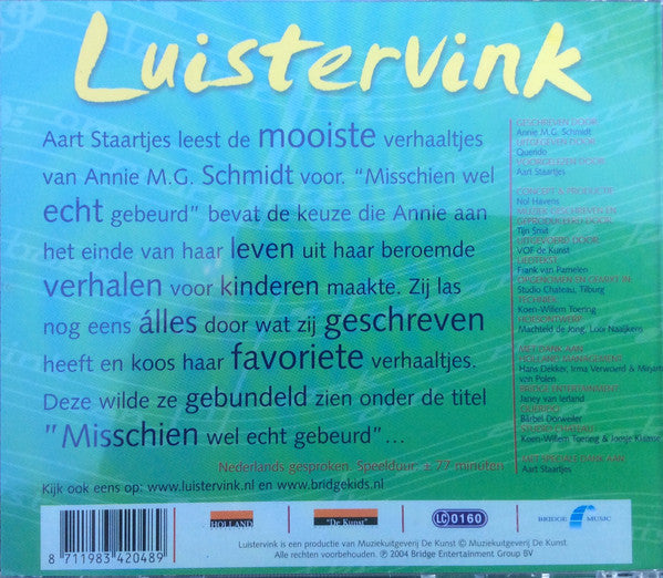 Annie M.G. Schmidt, VOF De Kunst, Aart Staartjes : Misschien Wel Echt Gebeurd (2xCD, Album)