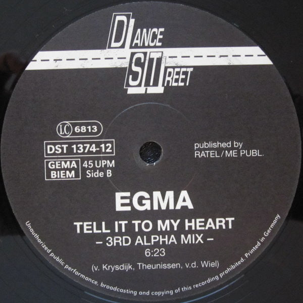 Egma : Tell It To My Heart (12", Maxi)