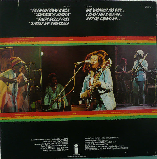 Bob Marley & The Wailers : Live! (LP, Album)